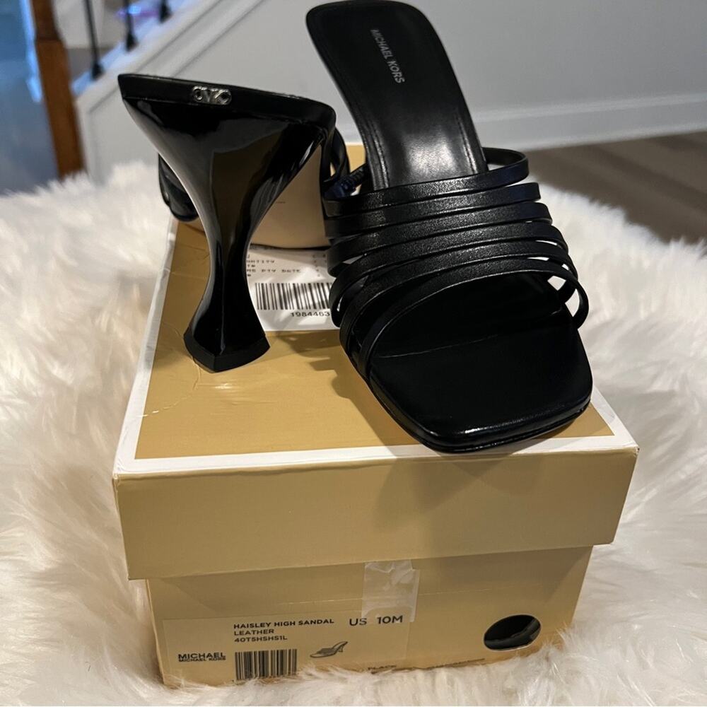 NIB MICHAEL MICHAEL KORS 10M Haisley Leather Sandal - Picture 2 of 7